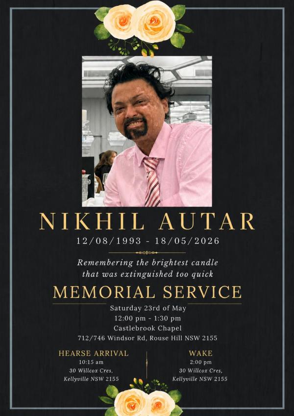 Nikhil Autar Obituary